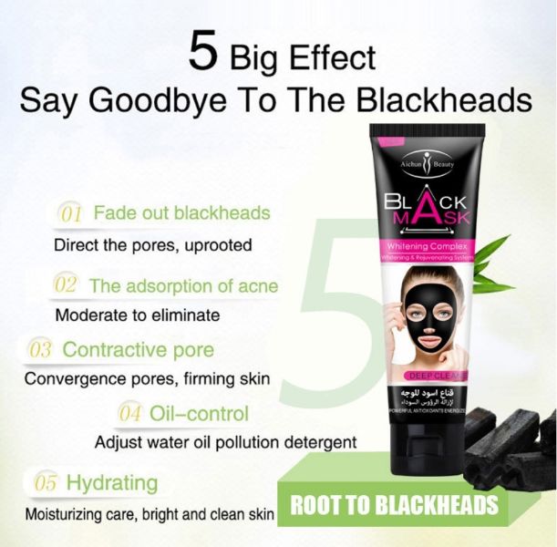 Blackhead Remove Black Facial Masks Deep Cleansing Purifying Peel Off 120ml