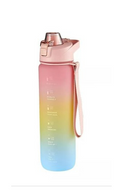 1L Motivational Water Bottle With Straw